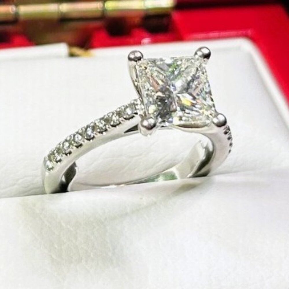1.71 Carat Platinum Engagement Ring